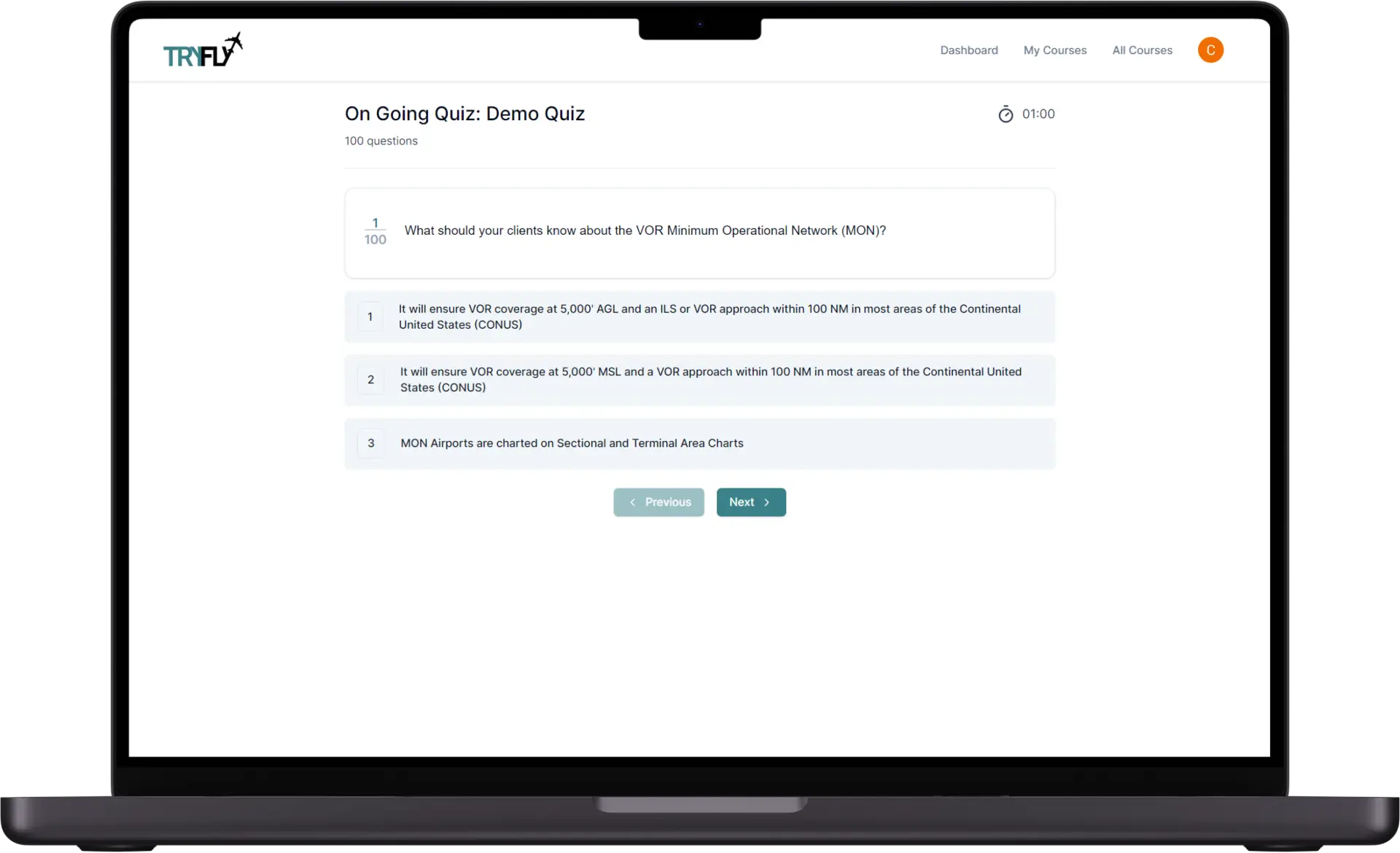 TryFly Quiz Macbook Mockup